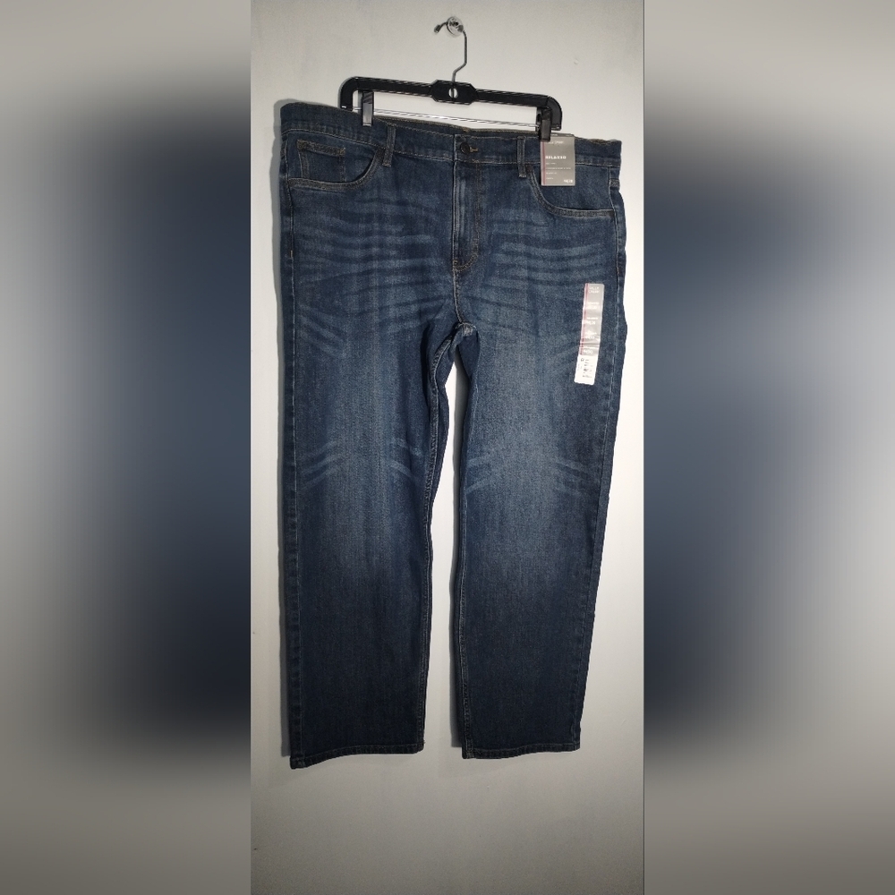 Falls Creek Men's  Blue Relaxed Stretch Jeans (44X30)